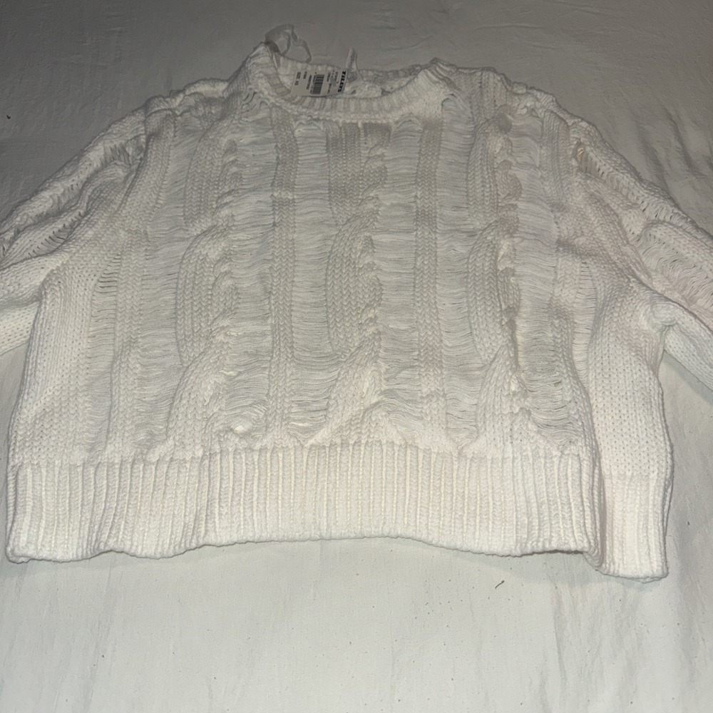 Tilly's Kids Girls Cream‎ Drop Needle Shrug Size XS